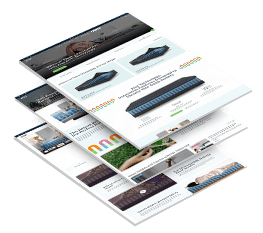 Three stacked images of Ziwi's website design