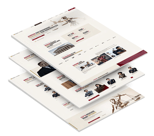 Three stacked images of Frantz Law Group's website design