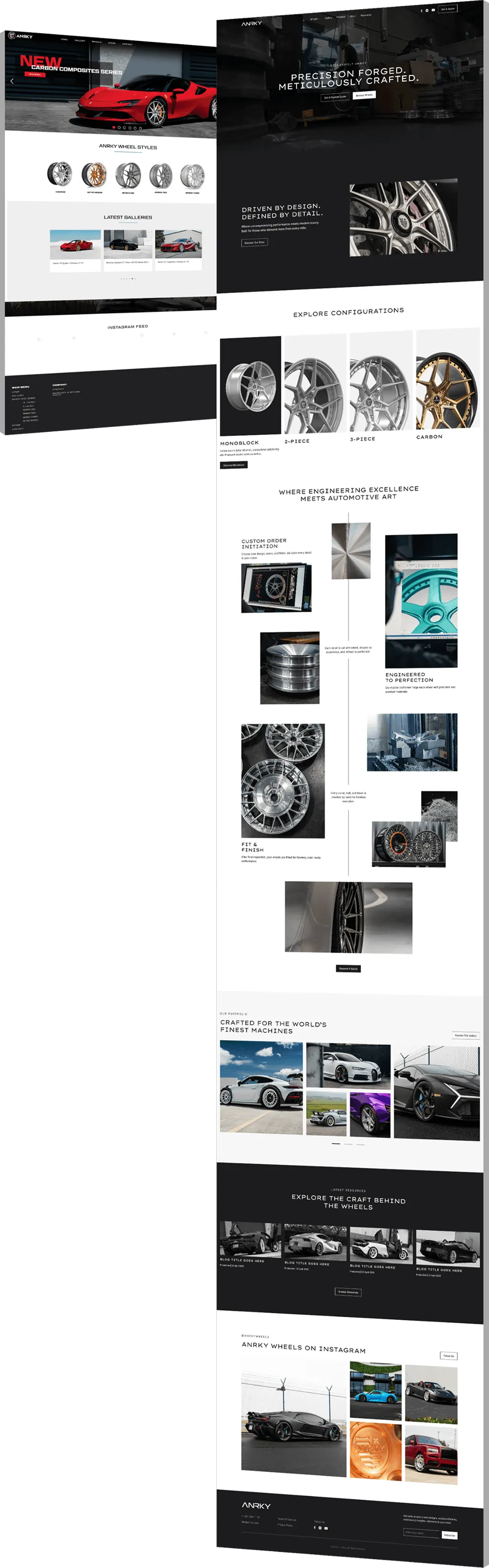 Image showing the before and after of ANRKY's website design - optimized