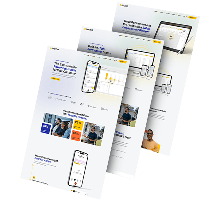 SPOTIO vertical stacked website